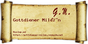Gottdiener Milán névjegykártya